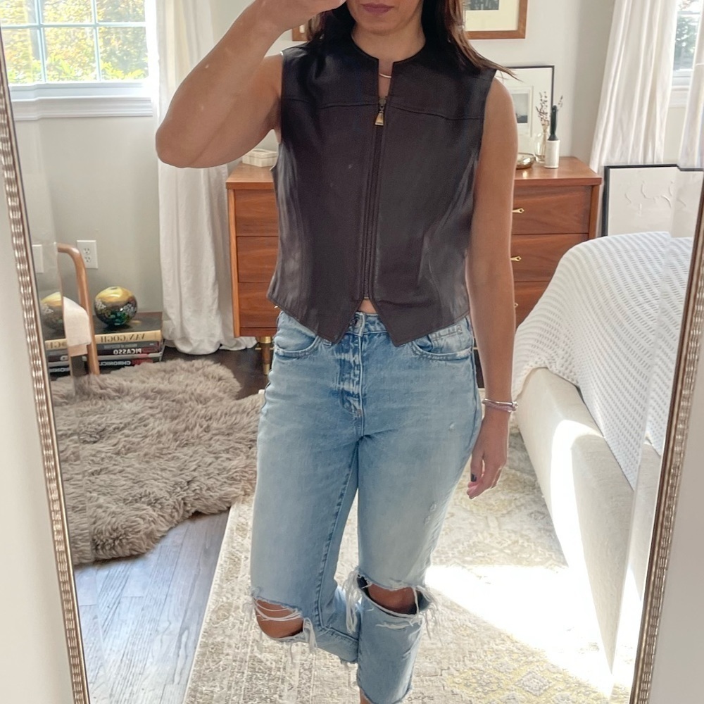 Doncaster Vintage Brown Leather Vest